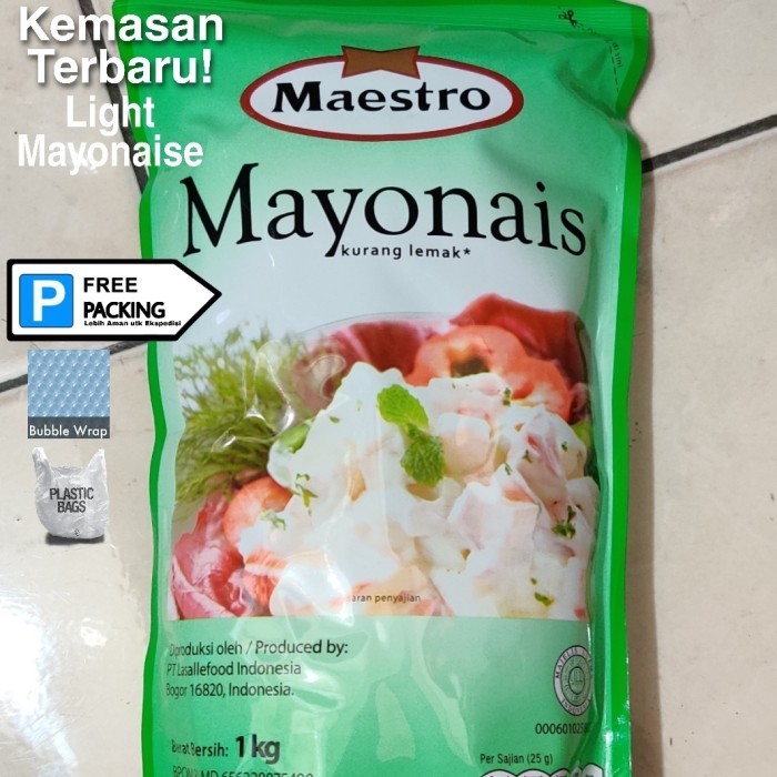 

Mayonaise Maestro Light 1 Kg Karton Isi 10Pcs Refill Pouch Dus Murah {TerlarisBest Seller}