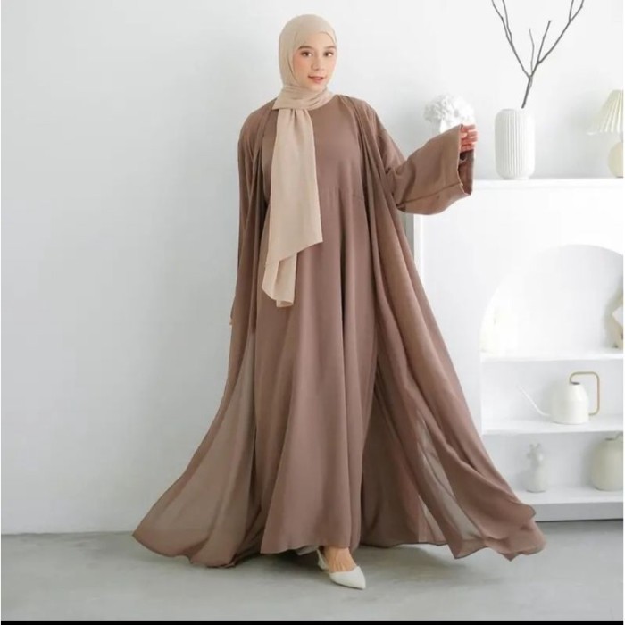 ladyra abaya outer set ineer dress muslimah syar'i