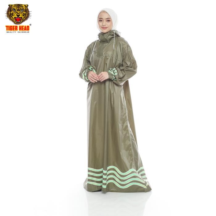 Jas Hujan Gamis Aurora Tiger Head - Kode 70036