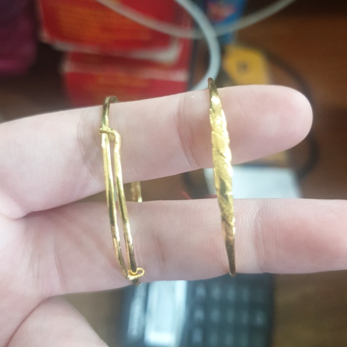 Gelang bayi newborn unisex laki perempuan emas asli 24k 24 karat 99%