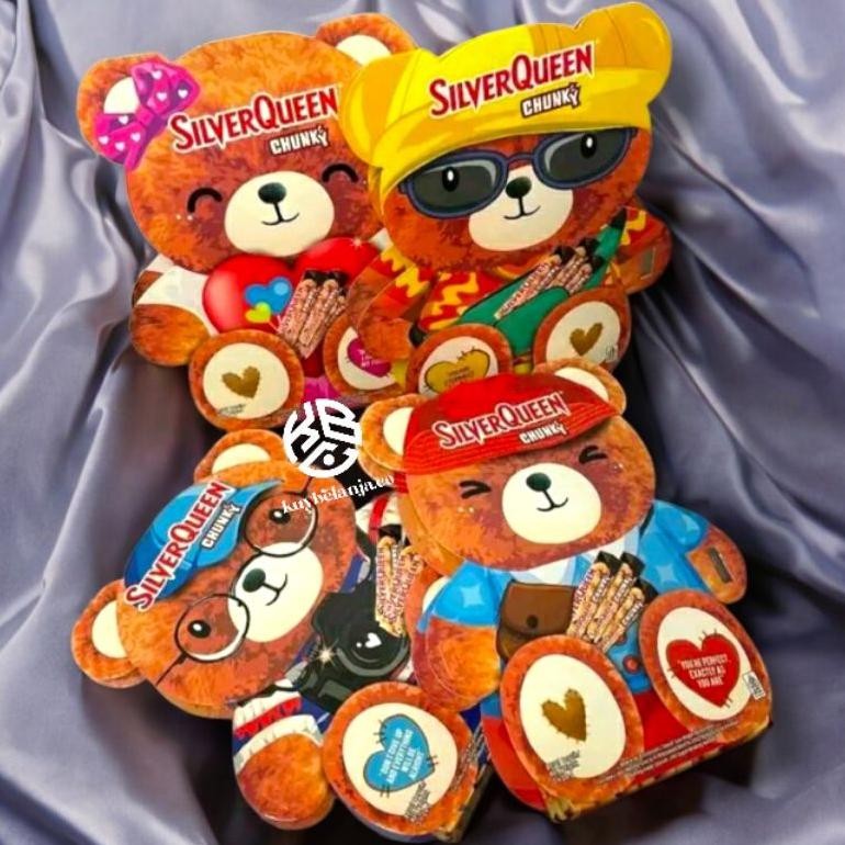 

SALE Silverqueen Chunky Bear Chocolate Cashew isi 3x26 gr Edisi Valentine lea