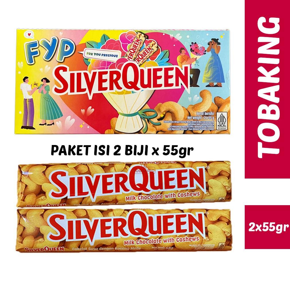 

BISA COD Silverqueen Cashew Paket isi 55gr x 2 For You Precious Cokelat Coklat Valentine wdr-75