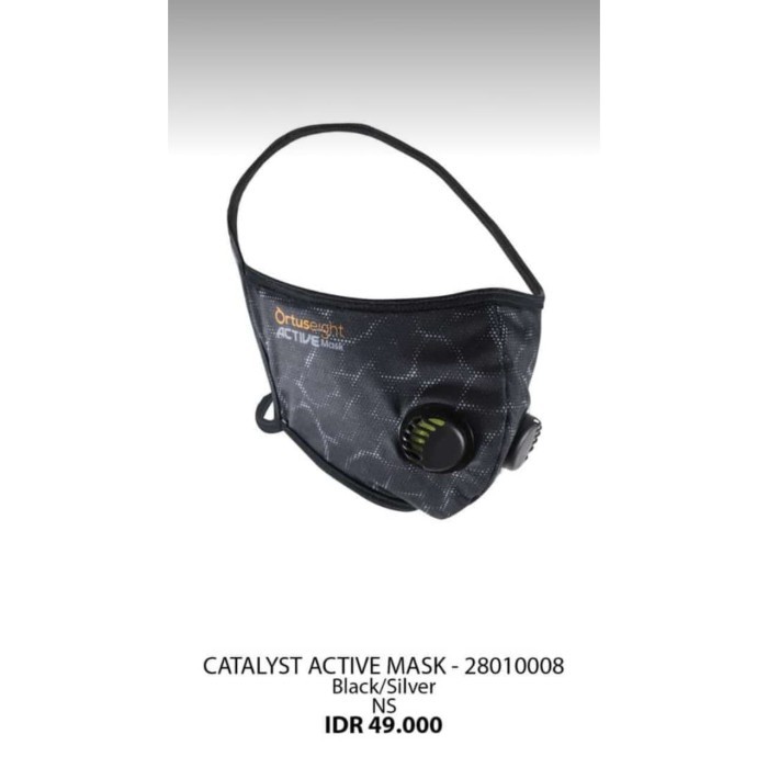 Tebaru MASKER ORTUSEIGHT CATALYST ACTIVE MASK (Black) 100% Original Berkualitas