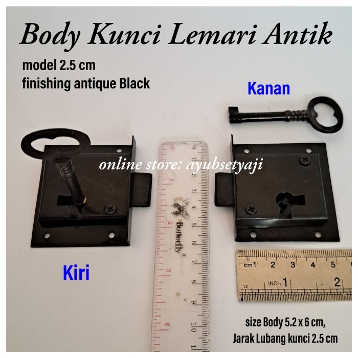 My Body Kunci Pintu Size 2.5Cm Lemari Drawer Lock Laci Antik Gembok Kuno