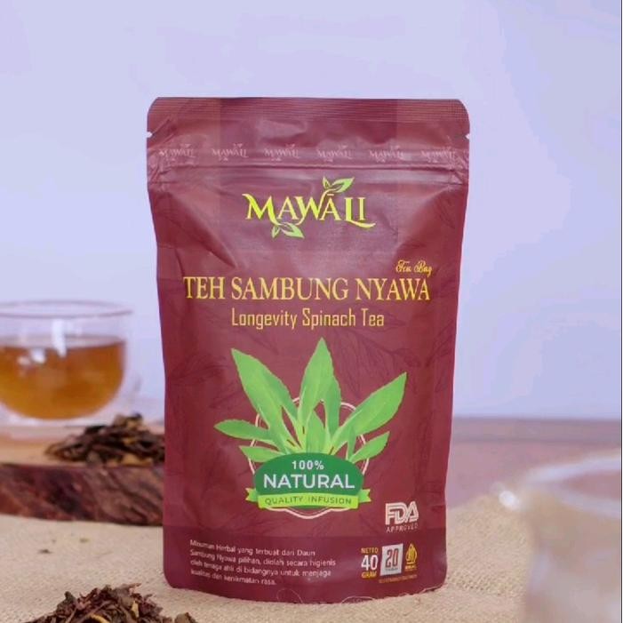 

terbaru !!! mawali teh herbal sambung nyawa (paket 5 pouch) isi 20 tea bag bpom minuman alami daun