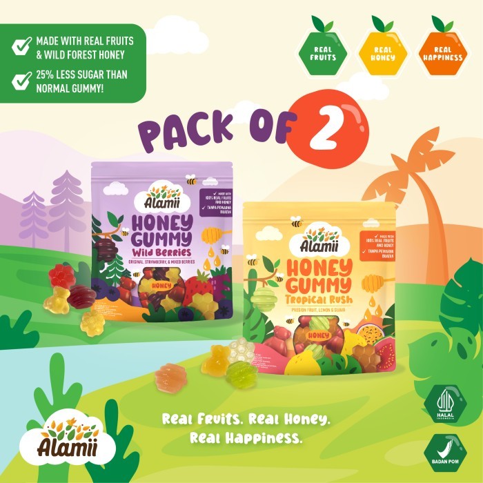 

Sale Alamii Honey Gummy - Pack Of 2 X 40G (Mix Varian)