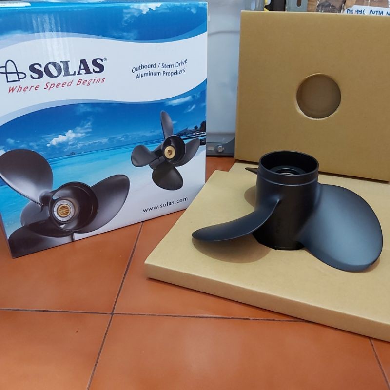 Propeller/baling/kipas mesin tempel Yamaha 40pk ukuran 13in aluminium SOLAS