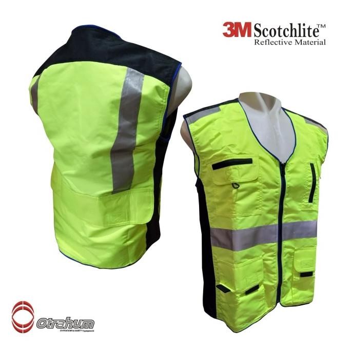 Rompi Parasut Hijau-Safety Vest ( Security,Lapangan. Proyek) Jumbo Original Dan Terpercaya