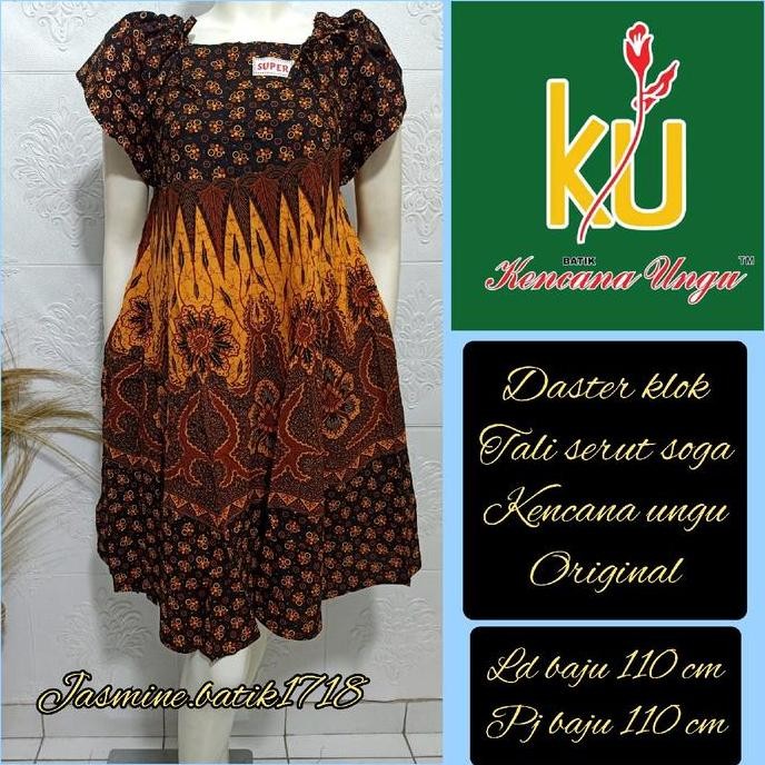 baru daster klok tali serut di pundak ld 110cm// kencana ungu original