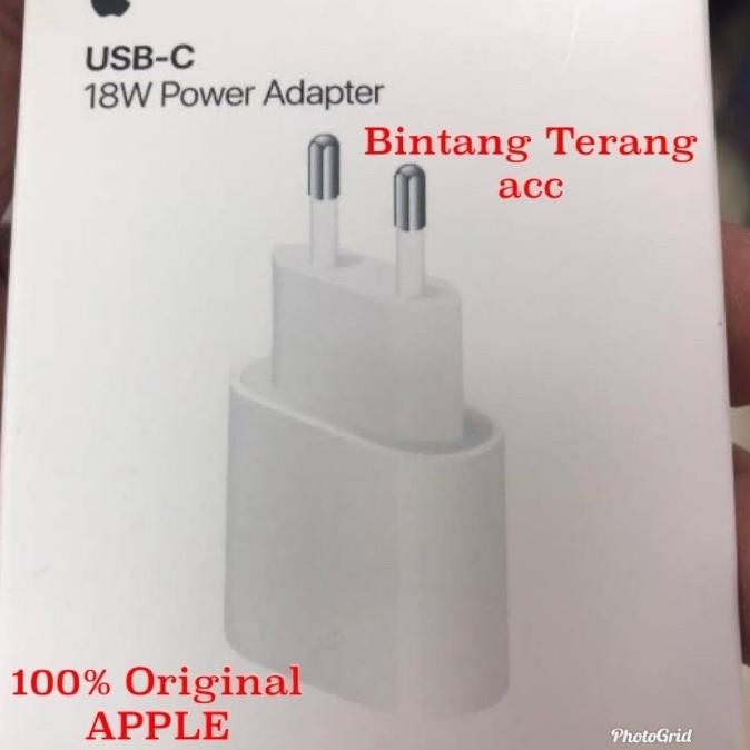 Adaptor Batok Charger iPhone 11 Pro Max IPad Pro Usb-C 18w ORIGINAL Terlaris