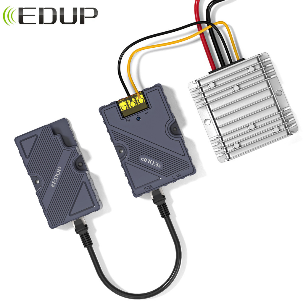 LIVIN EDUP 150W Starlink GigE PoE Injector DC Step UP Converter 12V to 48V for StarLink Dish V2 Inte