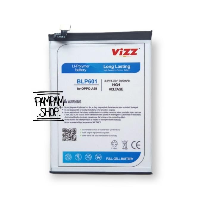 Baterai Vizz Double Power Original Oppo BLP601 F1S Batre Batrai Ori Terlaris