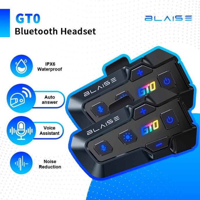 Blaise Gt0 Headset Helm Bluetooth Headset Mic Hard Mic Dan Soft Mic Headset Bluetooth Helm Motor Ber