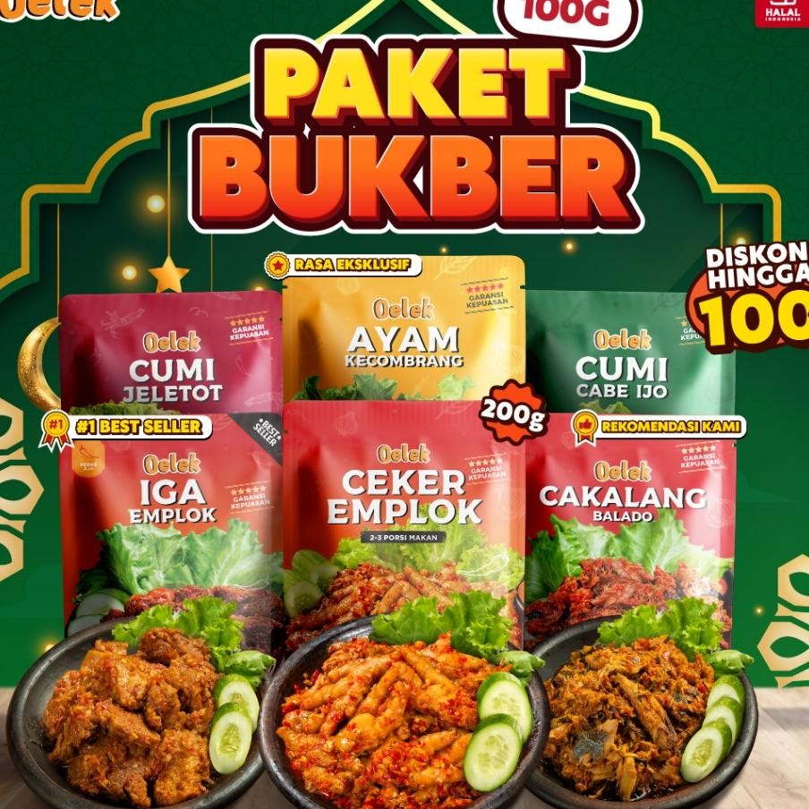 

Dapat All Varian Oele Paet Buber Lau Uuran Ecil 100Gr A Emplo Ayam Ecombrang Caalang Balado Cu Cabe Ijo Cu Jeletot Ceer Emplo Lau Iap Aji Halal