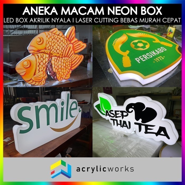 Neon Box Led Sesuai Desain Custom