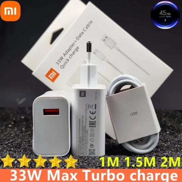 ORIGINAL ADAPTOR CHARGER XIAOMI REDMI NOTE 9 PRO 33W TURBO CHARGE
