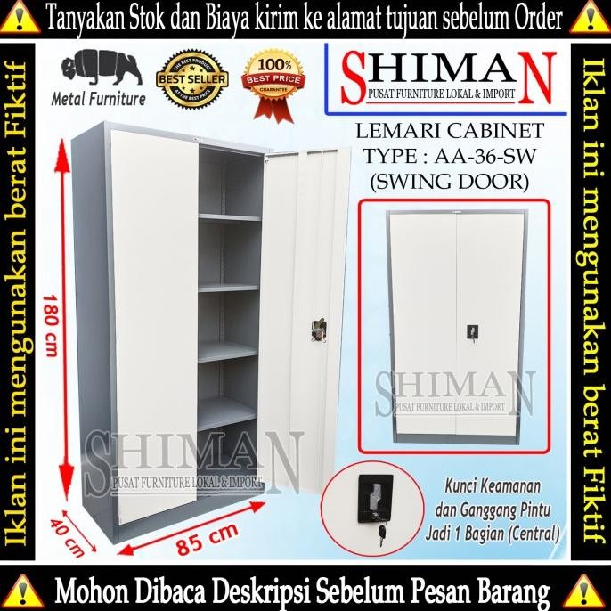 

Lemari Cabinet Arsip AA 36 SW Pintu Swing Full Plat Besi