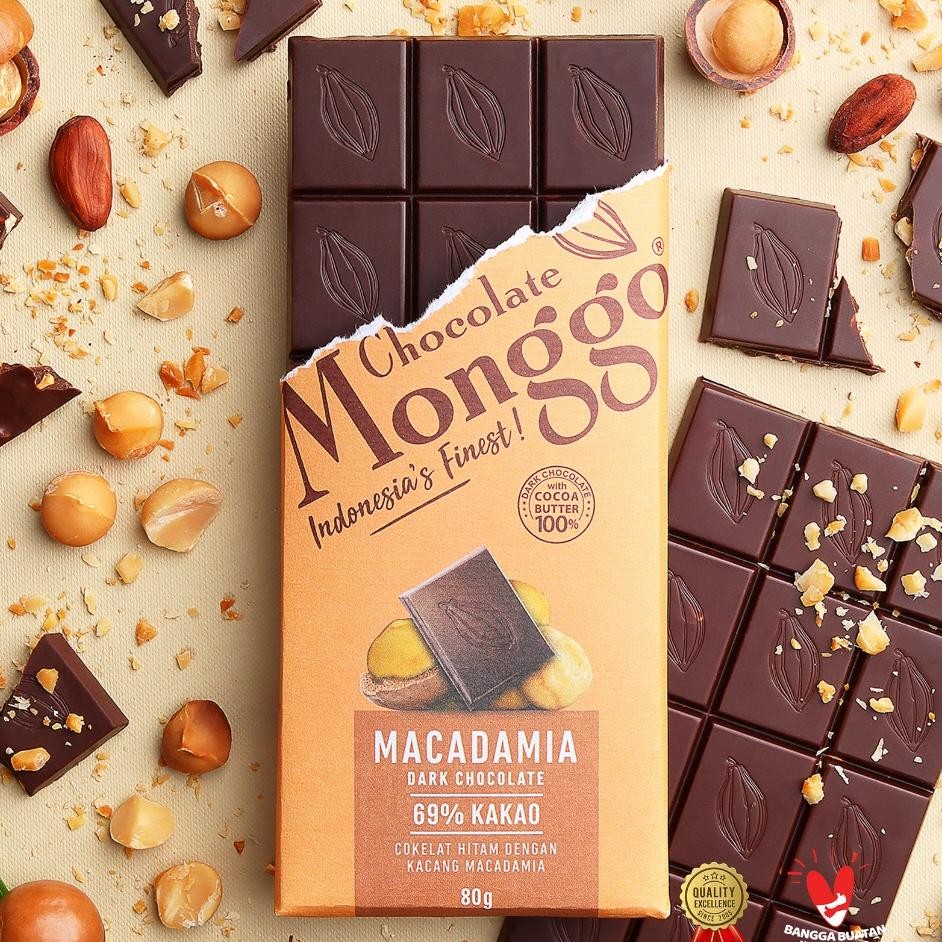 

Chocolate Monggo Macadaa Nut Dar Chocolate 69 Cocoa 80G Colat Murni Aao Butter Coelat Acang