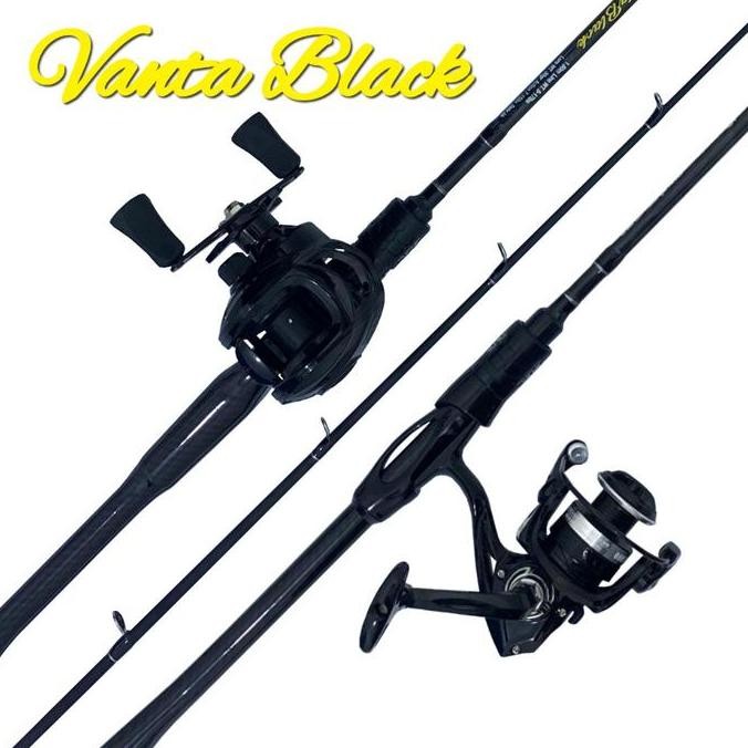 Tersedia Aquapro Paket Set Alat Pancing Joran Vanta Black Spinning & Casting Rod High Carbon Dan Ree