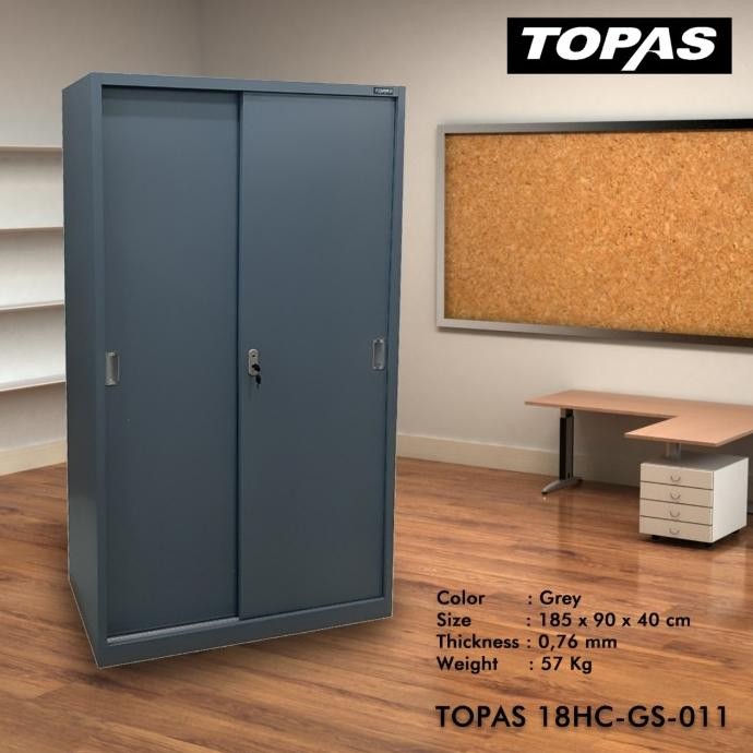 

TERMURAH - Lemari Besi Kantor Penyimpanan 2 Pintu Panel Sliding Atau Geser