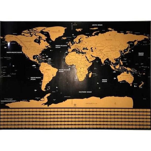 

WU FANG POSTER SCRATCH MAP PETA DUNIA VERSI NATIONAL FLAG - ZJP-M018 STOK TERBATAS