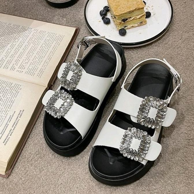 New Trend, Nc57- Sandal Wedges Tali Korea Style Premium Fashion Wanita