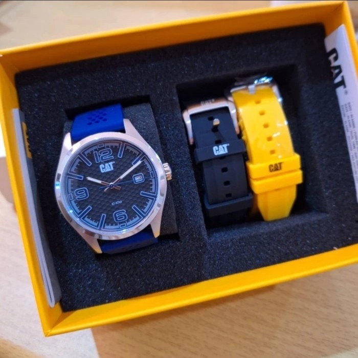 BIG SALE Jam tangan pria original CATERPILLAR QA.141.21.138 BOX SET RUBBER