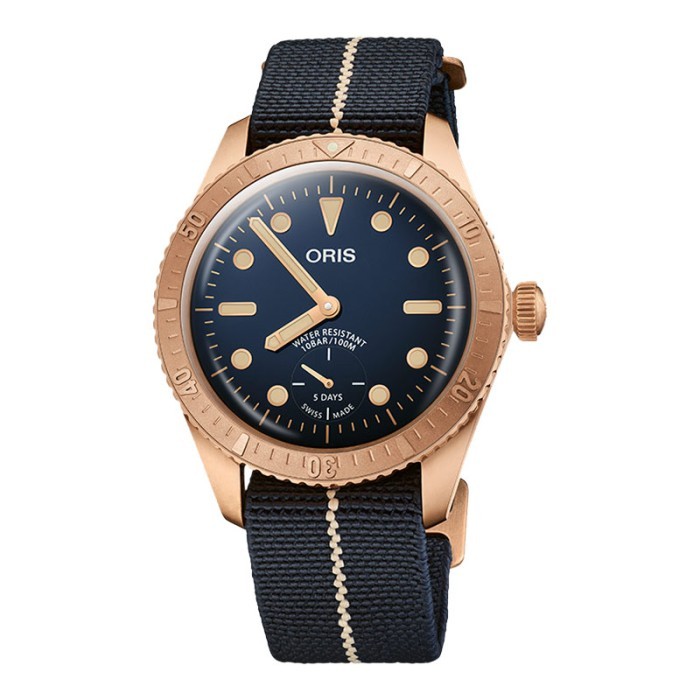 TERPERCAYA Jam Tangan Pria Oris Carl Brashear 01-401-7764-3185-Set Automatic Blu