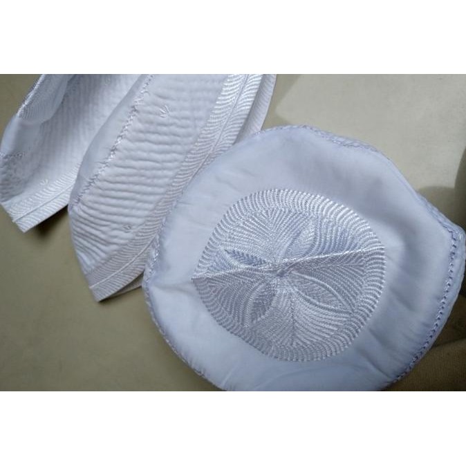 Peci Haji Kopiah Putih Songkok Bugis Madinah Malaki Banjar Import