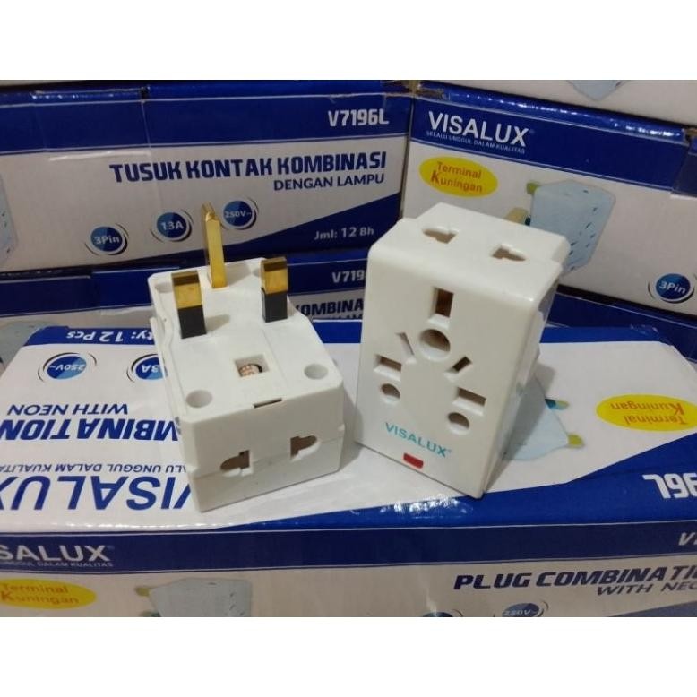 COLOKAN ARAB SAUDI MALAYSIA SINGAPURA TRAVEL ADAPTOR KAKI 3 CABANG 3