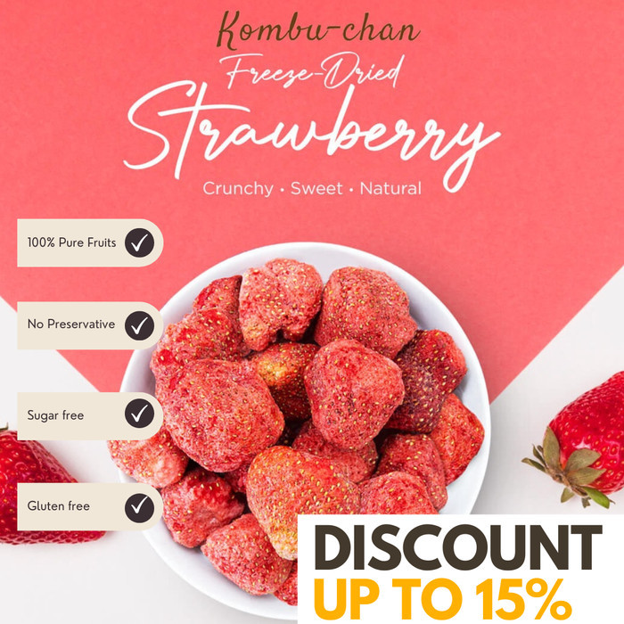 

Freeze Dried Fruit Whole Strawberry / Strawberry Utuh Kering Snack