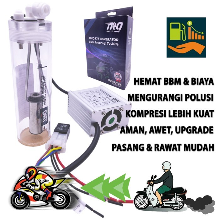 TERBARU Alat Penghemat BBM Motor HHO generator motor speed up irit bensin PROMO