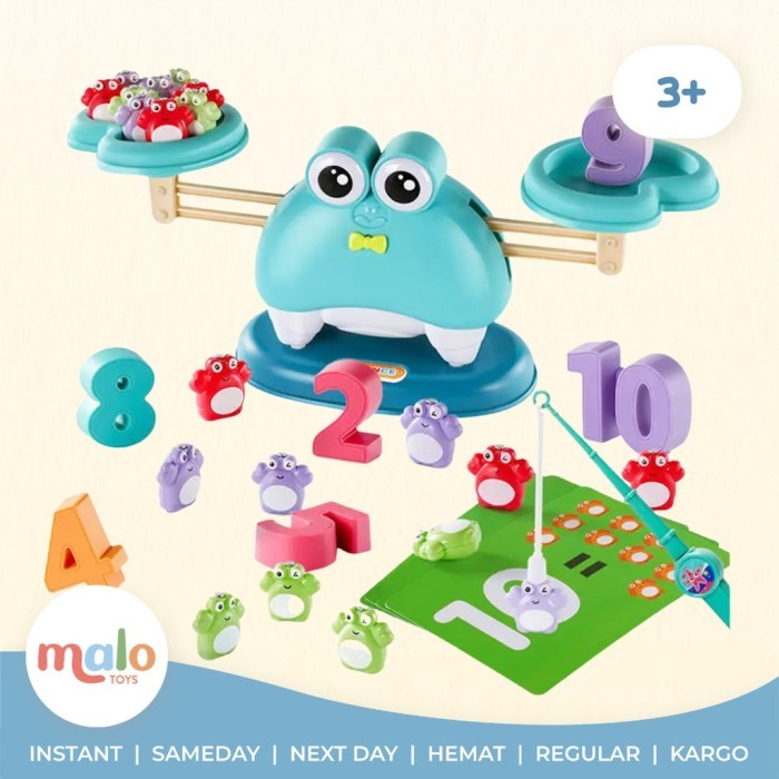 4In1 Crab Balance Timbangan Scale Matematika Belajar Berhitung Anak