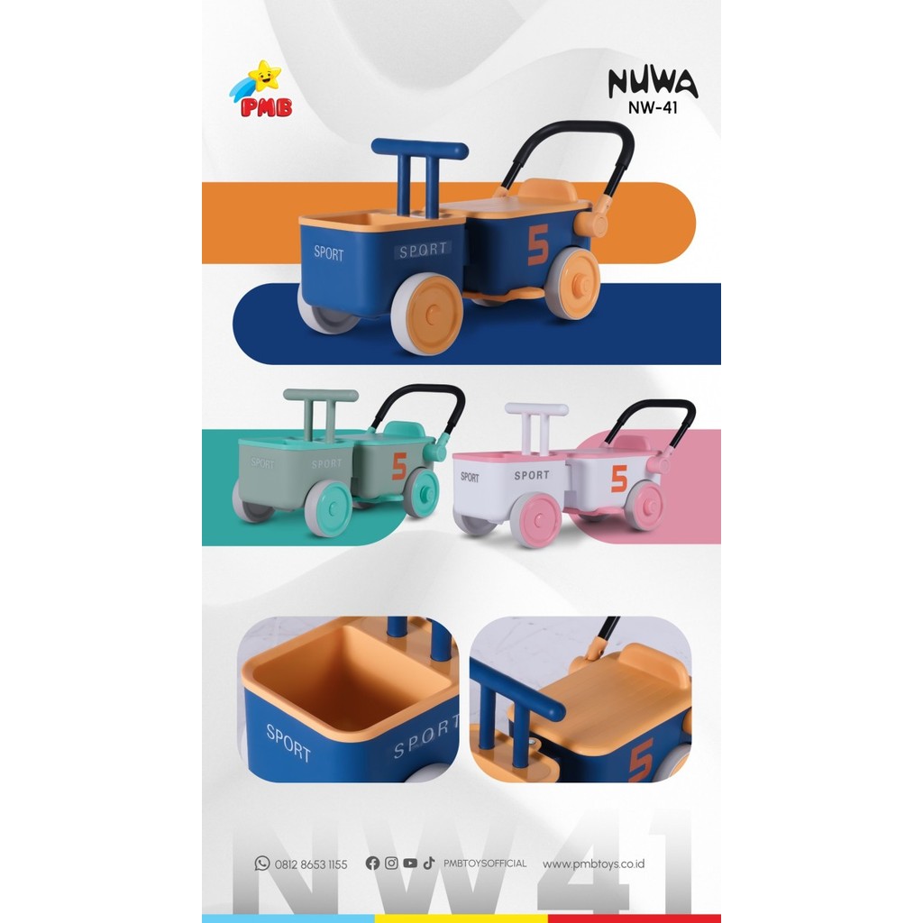 BISA E-FAKTUR! Mainan PUSHCAR PMB NUWA NW-41 Mainan Edukasi Jalan Baby