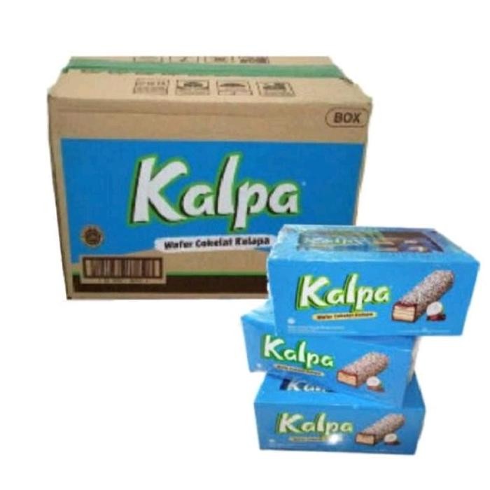 

kalpa wafer cokelat kelapa 1 dus isi 8 box