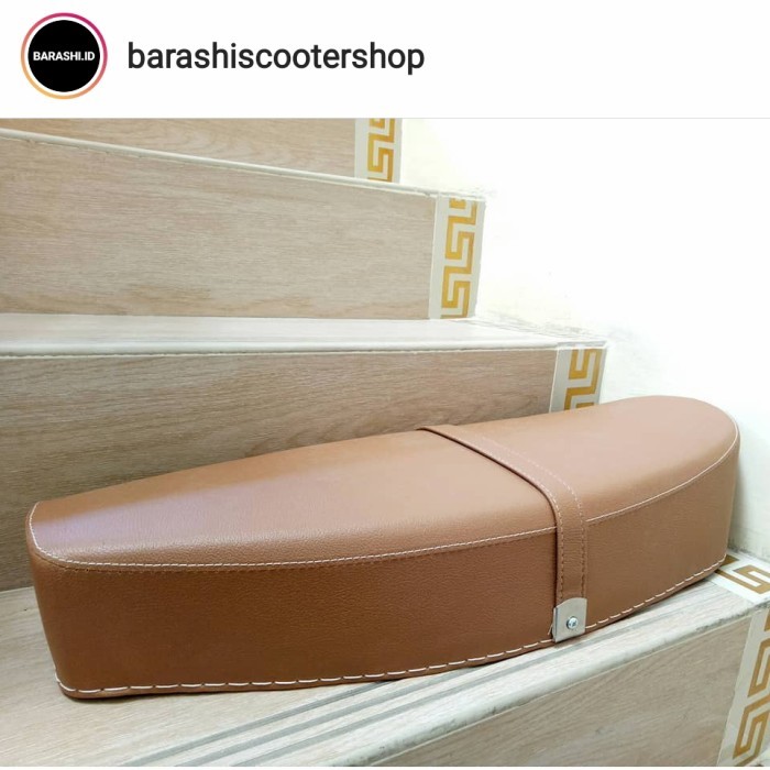 TERMURAH - jok panjang vespa largeframe super sprint px series warna coklat