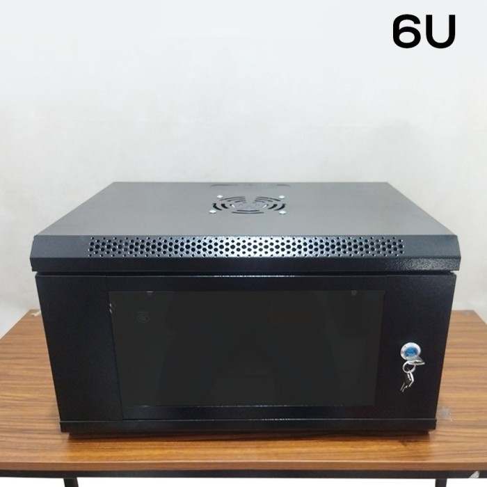 Wallmount Rack Server 6U, Rak Server Single Door 6U