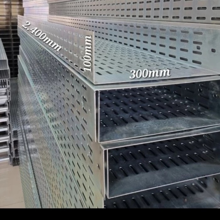 Kabel Tray UCP 300x100x2400 Tipe C Cable Tray 30x10 Panjang 2.4mtr