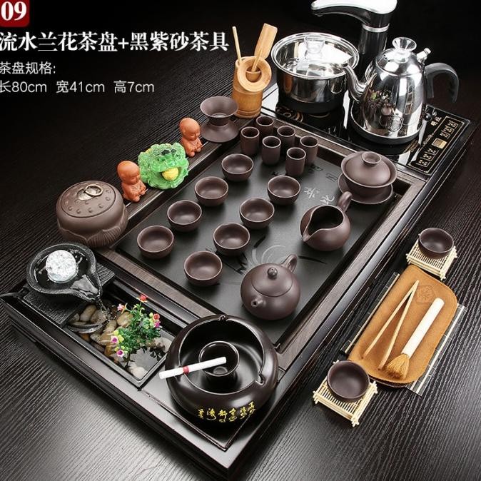Chinese Tea Pot Set Kungfu Tea Set Tray Teapot Ceremony Komplit Terlaris