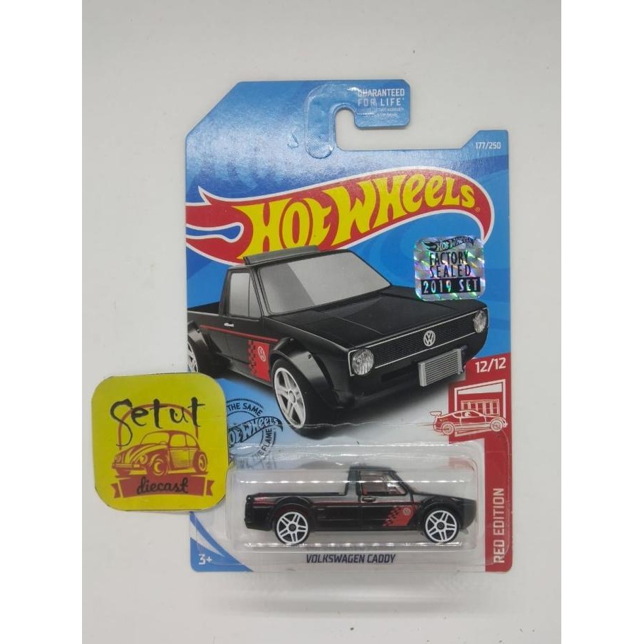 HOT WHEELS HOTWHEELS RED EDITION VOLKSWAGEN CADDY FACTORY SEALED FS HITAM BLACK