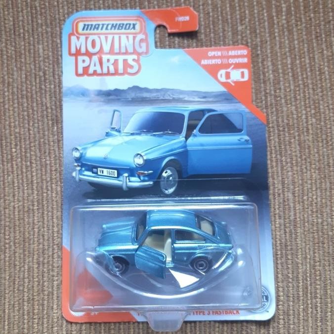 Matchbox Volkswagen Type 3 Fastback Biru Moving Parts