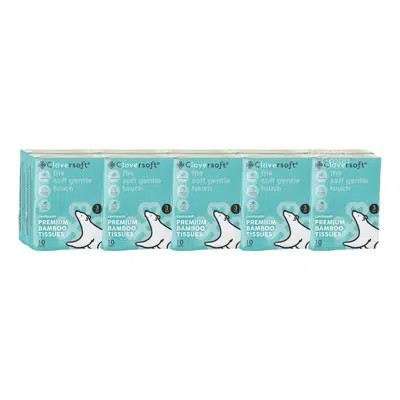 

Cloversoft 3ply Unbleached Pocket Tissues 10 per