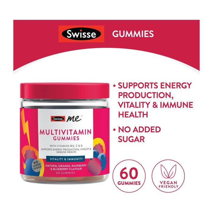 

Swisse Me Multivitamin Gummies 60 Gummies 120 g