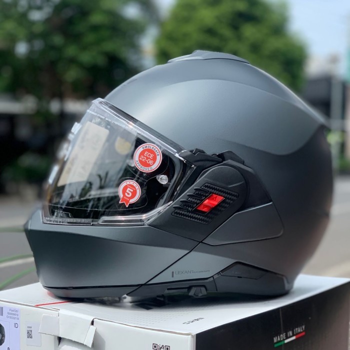 HELM MODULAR NOLAN N120-1 CLASSIC FLAT VULCAN GREY 02