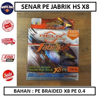 Senar PE Jabrik HS X8 Relix Nusantara PE 0.4 - ALAT PANCING -AKSESORIS