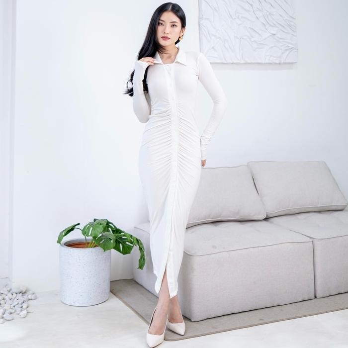 FAYANNA WRINKLE DRESS BAJU CASUAL GAUN PESTA WANITA