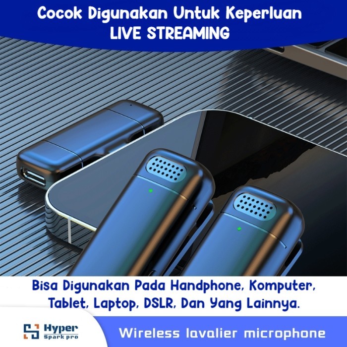 Terbaik Mic Clip On Wireless With Noise Reduction For Vlogging Live Streaming
