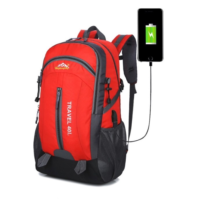 TERLARIS TECHDOO TAS GUNUNG PRIA 40 LITER USB CHARGER TAS GUNUNG OUTDOOR TAS WATERPROOF PUNGGUNG