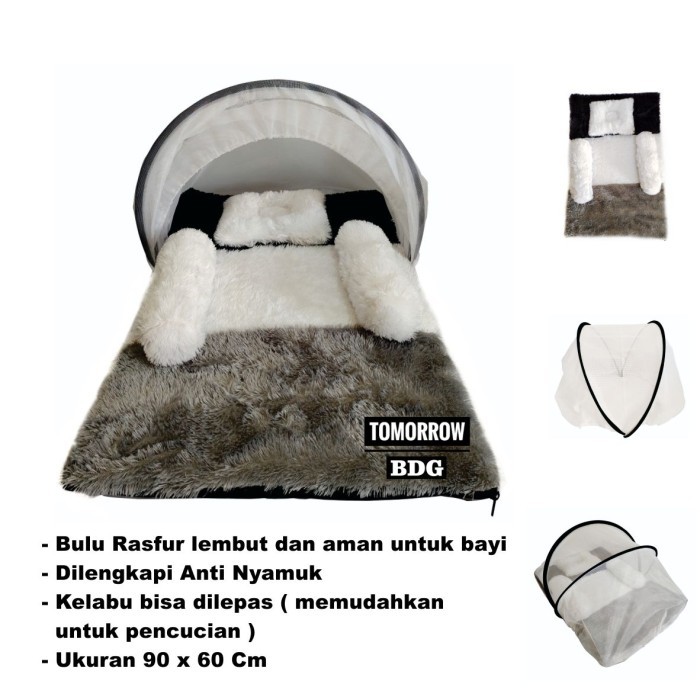 TERBARU PROMO Kasur Bayi 1 Set Lengkap Matras Kelambu/Kasur Bayi Kelambu