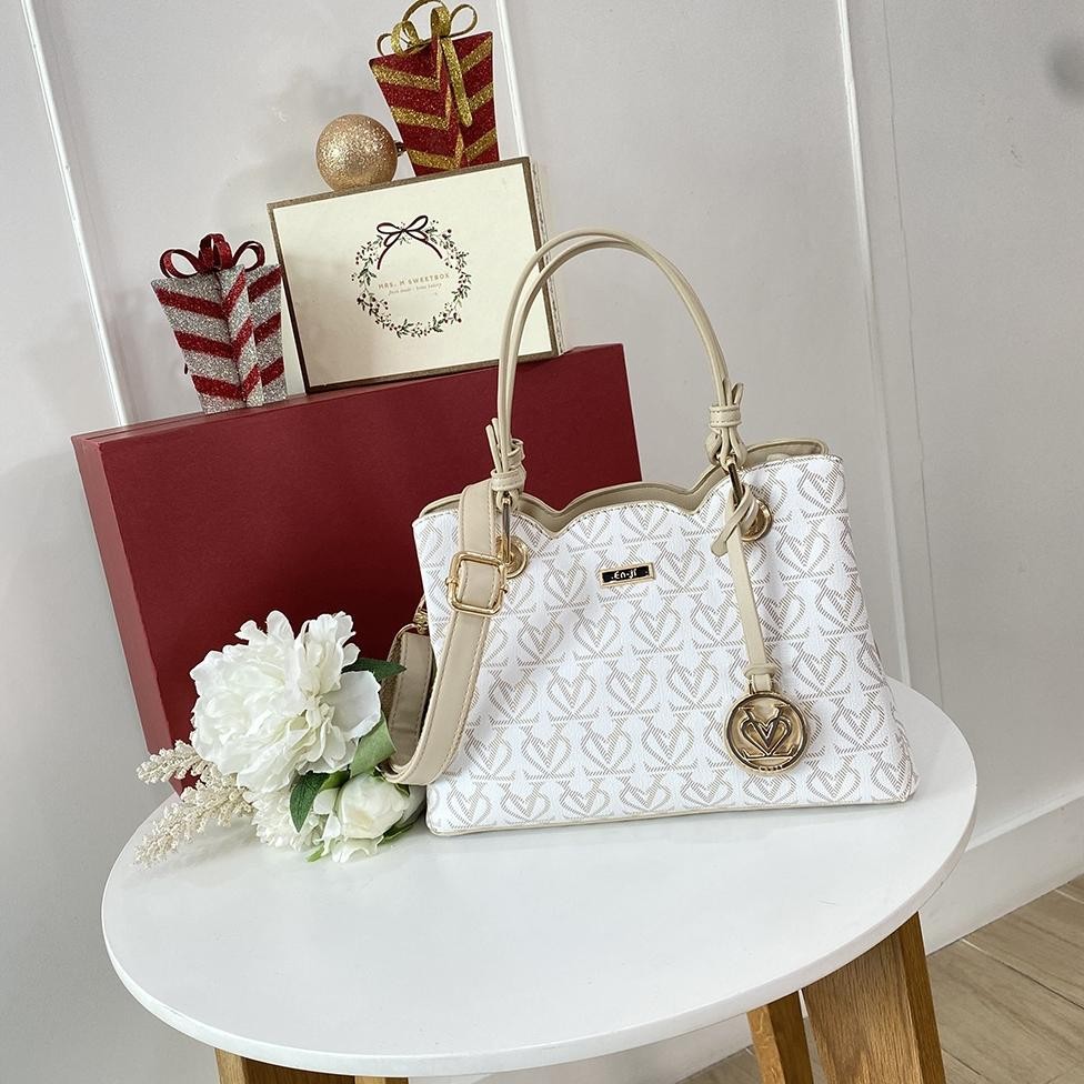 En-ji Jihe Handbag - Cream
